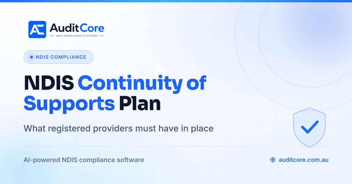 NDIS Continuity of Supports Plan: What Providers Must Have