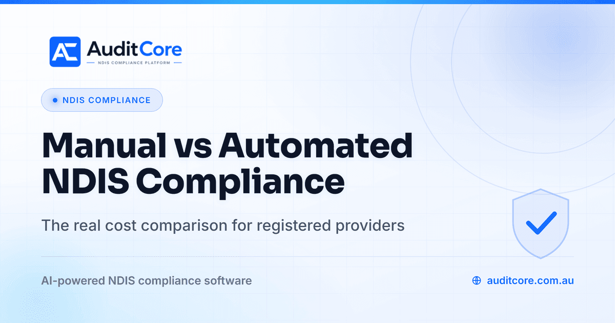 Manual vs Automated NDIS Compliance: The Real Cost Comparison